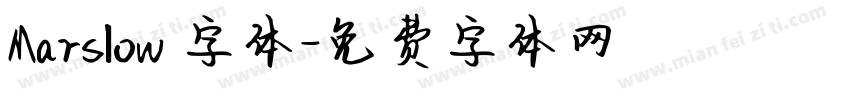 Marslow 字体字体转换